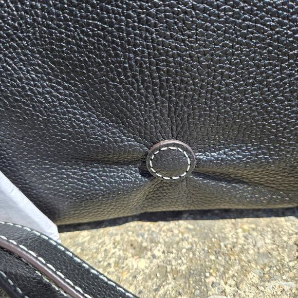 J Jill Crossbody bag Black Pebble Leather Purse - Picture 2 of 13